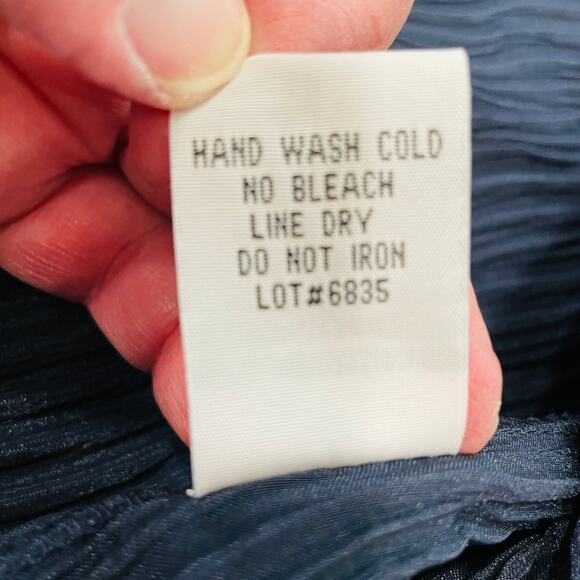 R&M RICHARDS Navy Blue Ruched Sequin Dress Special Occasion Jacket 10 - Picture 10 of 11